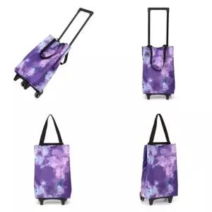 ( )접이식 쇼핑카트 보랏빛하늘 접이식장바구니 바퀴장바구니 시장구루마