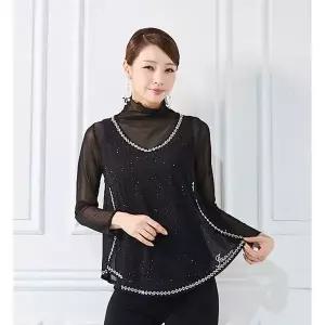 [NS홈쇼핑][까르죠아] 시스루 핫픽스 나염 블라우스[35843195]