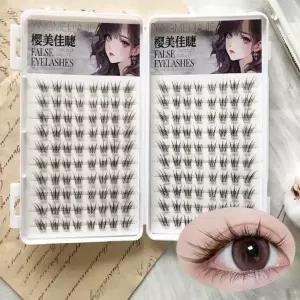대용량 노글루속눈썹 가닥속눈썹 160pcs 연장 일회용 아이돌 인조 부분 언더 속눈썹 눈썹