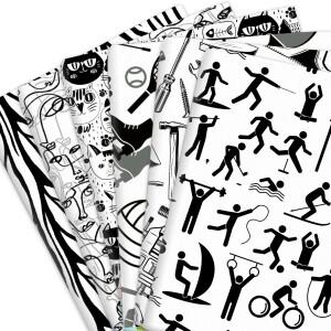 50x145cm 스포츠 블랙 시리즈 100% 순수  폴리 에스터 코튼 원단 소재 패치 워크 바느질 퀼트 DIY 천