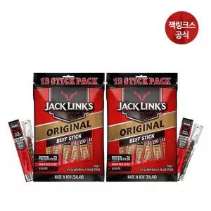 [NS홈쇼핑]잭링크스 비프스틱 오리지널 12gX12개X2팩(24개) 육포 소고기육포..[35856408]