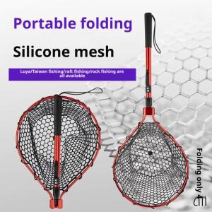 휴대용 초경량 초강력 실리콘 접이식 손잡이 다양한 색상 선택 가능 핸드 코피잉 네트