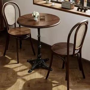 원목 티테이블 엔틱 다과상 클래식 테이블 커피숍 홈카페