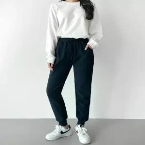 여자 2컬러 융털 기모 츄리닝 트레이닝 조거팬츠