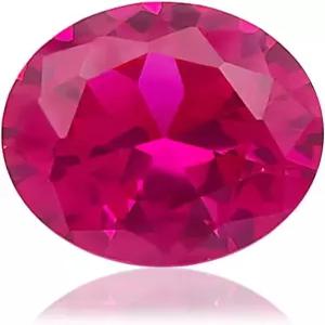 그리링스 라운드 브릴리언트 루즈 합성 핑크 사파이어 스톤 코룬덤 보석 기계 절단 면 3A VVS 1Pcs