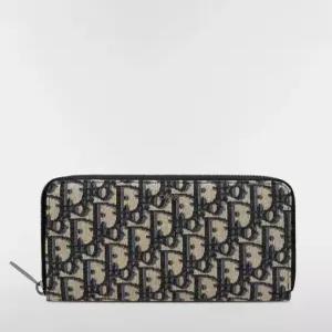 MUST IT_디올 지퍼 장지갑 오블리크 자카드 남성 장지갑 2ESBC252YSE H05E