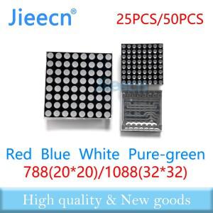 25PCS 순수 녹색 빨간색 파란색 흰색 788 1088 8x8 1.9mm 3M 호환m 20x20mm 32x32mm 788AGG 도트 매트릭스