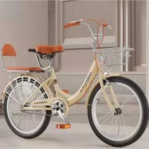 여성용 자전거 시티형 핸들 바구니 미니벨로 생활 짐