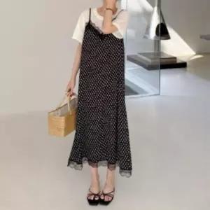 여성 외출 레이어드 뷔스티에 드레스