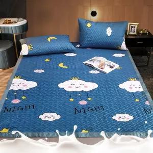 라텍스 스 실크 매트 쓰리피스 여름 접이식 싱글 침대 더블 가정용 대나무 사이즈 시트 150000cm