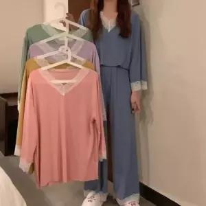 여성 간절기 여름 레이스 쿨링 홈웨어 잠옷 세트