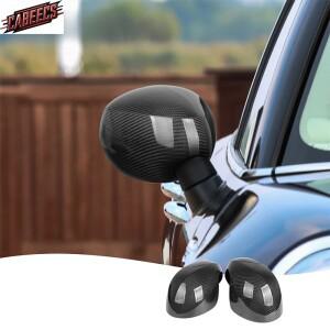 미니 쿠퍼 F56 ClubMAN 호환 F54 F55 F57 F60  - 자동차 실제 탄소 섬유 백미러 커버 액세서리 후면 사이드