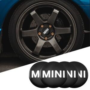 4개입 56mm 자동차 휠 센터 허브 캡 스티커 액세서리 미니 쿠퍼 JCW WORKS R55 R56 F55 F56 R57 R58 R59 R6