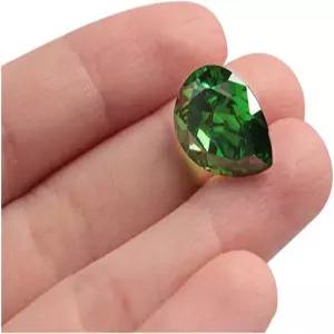 코미마크 1PCS 그린 드롭 모양 컷 에메랄드 루즈 보석