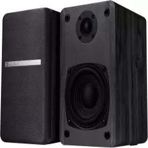 노래하는 우드 T25 패시브 책장 스피커 페어 - 60W 홈 스테레오 오디오 4인치 우퍼 실크 돔 트위터 월