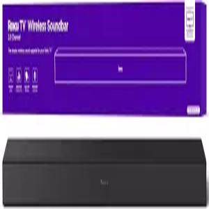 향상된 스테레오 사운드 선명한 대화 간단한 무선 설정을 갖춘 Roku TV 사운드바 RokuTV 전용