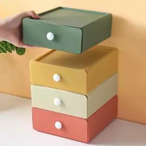 ( )미니 서랍장 4P 세트 책상 수납 데스크 정리함 문구 화장품 소품 보관 케이스