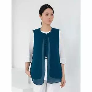 [하프클럽/모슬린]엄마옷 라운드 이중 진주 쉬폰 베스트 MQG126994 마담 미시