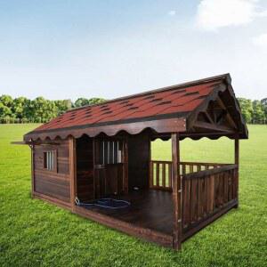 야외대형개집 판넬 조립식 대형 야외 나무집 애견하우스 개집