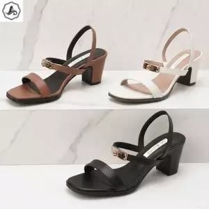 [애슬릿] 통굽 샌들 골드 장식 발편한 굽높은 키높이 여름 구두