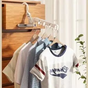(색상 연그레이)무타공 도어 옷걸이 행거 접이식 여행용 5공 건조대 훅 후크걸이 자취 소품걸이 문