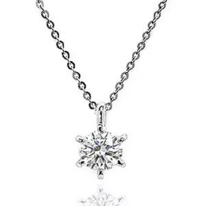 우신 GIA 5부 천연 다이아몬드 다이아 목걸이 프로포즈 클래식 6발 팬던트형