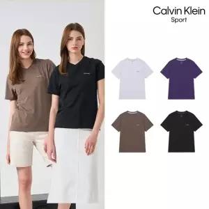 26SS 캘빈클라인 여성 브이넥 반팔 티셔츠 4종