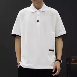 남친 하계 캐주얼 폴라셔츠 사이즈 루즈핏 반팔티 카라 티 플러스 가짜투피스 빅사이즈 300근 admr2