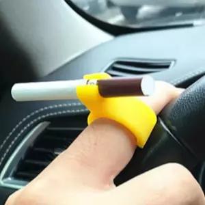 실리콘 담배 홀더 반지 링 냄새방지 집게