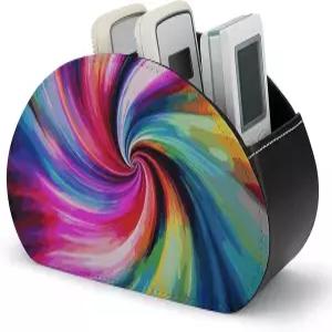 컨트롤러 미디어 플레이어 브러시 글래스 사무용품을 위한 5칸 침대 옆 테이블 정리함이 있는 컬러풀 타이