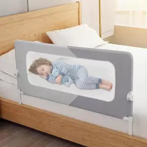 드웰스파이어 접이식 침대 레일 57인치 강화 탄소강 프레임 및 커넥터 통기성 양이온 원단 퀸 킹 트윈 풀