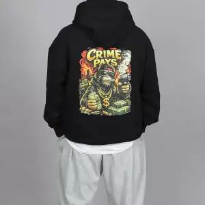 [우기브로]WWB 남자 빅사이즈 크라임 갱스터 몽키 후드티