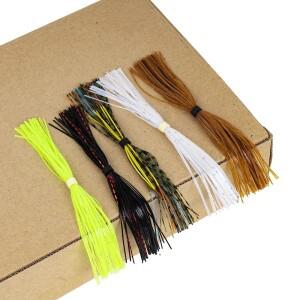 실리콘 스커트 낚시 루어 액세서리 실크 고무 묶는 재료 버즈베이트 스피너 5 개