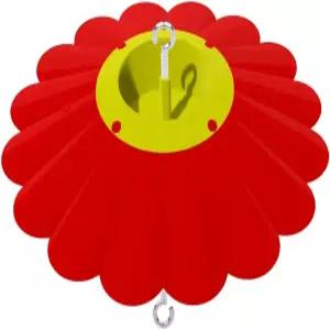 개미 해자가 있는 해적 금속 벌새 모이통 비 덮개 오리올 태양 및 14.4인치 대형 새 우산 노란색 빨간색