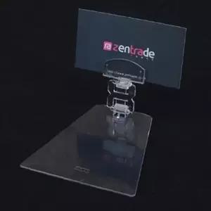 매장 가격 표시 집게 투명 카드 홀더 상품 정보 안내 클립 광고 메모 부착 거치대