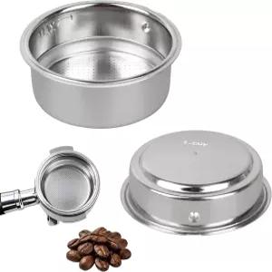 51mm 이중 벽 가압 필터 바구니 2개 - Gevi/CASABREWS/CAPRESO 에스프레소 머신과 호환 홈 바리스타용 1컵