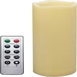 iZAN 1 PCS 실외 화염 없는 LED 기둥 캔들과 리모컨 및 타이머 크리스마스 랜턴 파티 결혼식 장식용 오래