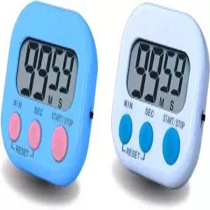 디지털 키친 타이머 선명한 LCD 화면 수 상하 기능을 갖춘 BESTWYA 전자 3개 큰 버튼 켜기/끄기 스위치