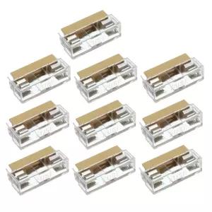 uxcell 10pcs 250V 10A 듀얼 단자 6 x 30mm 퓨즈 PCB 패널 마운트 홀더 케이스