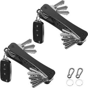 AXKYPRO 키 오거나이저 체인용 홀더 컴팩트 자동차 포브스용 링 미니멀리스트 체인최대 8개의