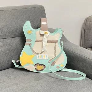 기타 백팩 일렉 모양 패션 숄더백 남성 여성 브릿지 특이한 베이스