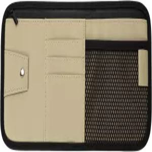 파티킬 1Pcs 자동차 선바이저 정리함 선글라스 카드 펜 운전면허증 액세서리용 12.8 x 6.5 인치 PU 가죽