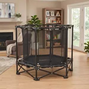 유아트램폴린 접이식 안전망 아기트램폴린 실내 방방이 블랙 육각형 가정용 유아체육 교구