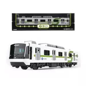 어린이 지하철 전동차 기차 장난감 올리브색 소리나는 문열림 미니 모형 선물용 교통완구