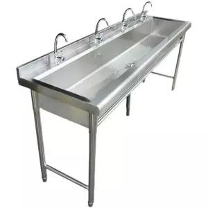 야외 개수대 세면대 스틸 카페 세척대 150x60x80cm 이동식 스테인레스 싱크대 커버