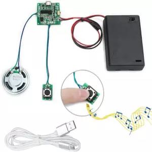 WayinTop 사운드 모듈 버튼 제어 음악 음성 플레이어 프로그래머블 토크 칩 뮤지컬 8MB MP3 WAV USB AA