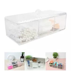 면봉 화장솜함 뚜껑 투명 깔끔위생 화장품정리함 진열함 입사선물 퍼프함