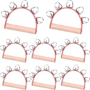 미아하트 크리스마스 핸드 징글벨 6피스 우드 썰매벨 셰이커벨 핸드홀드벨 청소년 핸드헬드벨 장식을 위한