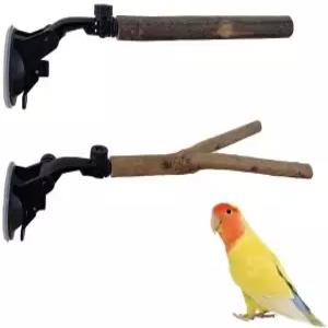 흡입 컵이 있는 2개의 PCS 앵무새 농어 스탠드 새를 위한 창문 작은 5.9인치 거울