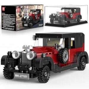 몰드 킹 27101 빈티지 자동차 빌딩 세트, 디스플레이 케이스 포함 319개 이상의 MOC 레이싱 자동차 빌딩 키트, 수집 가능한 차량 모델 빌딩 블록 놀이품 소년 / 십대